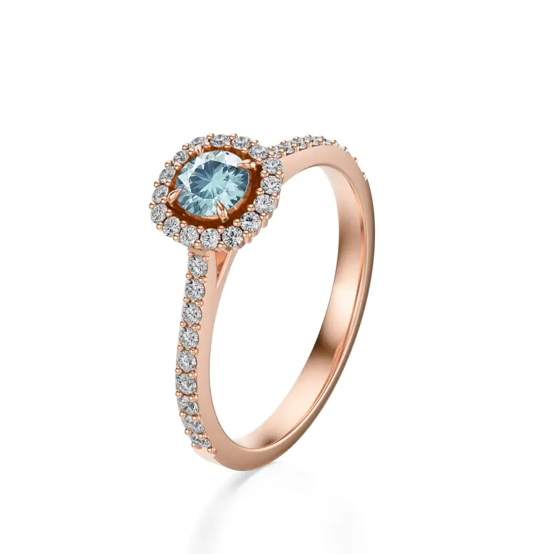 pierścionek z akwamarynem różowe złoto AJPZ_024 pierścionek z akwamarynem różowe złoto AJPZ_024